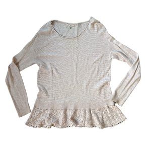 Anthropologie Bloom Lace Pullover